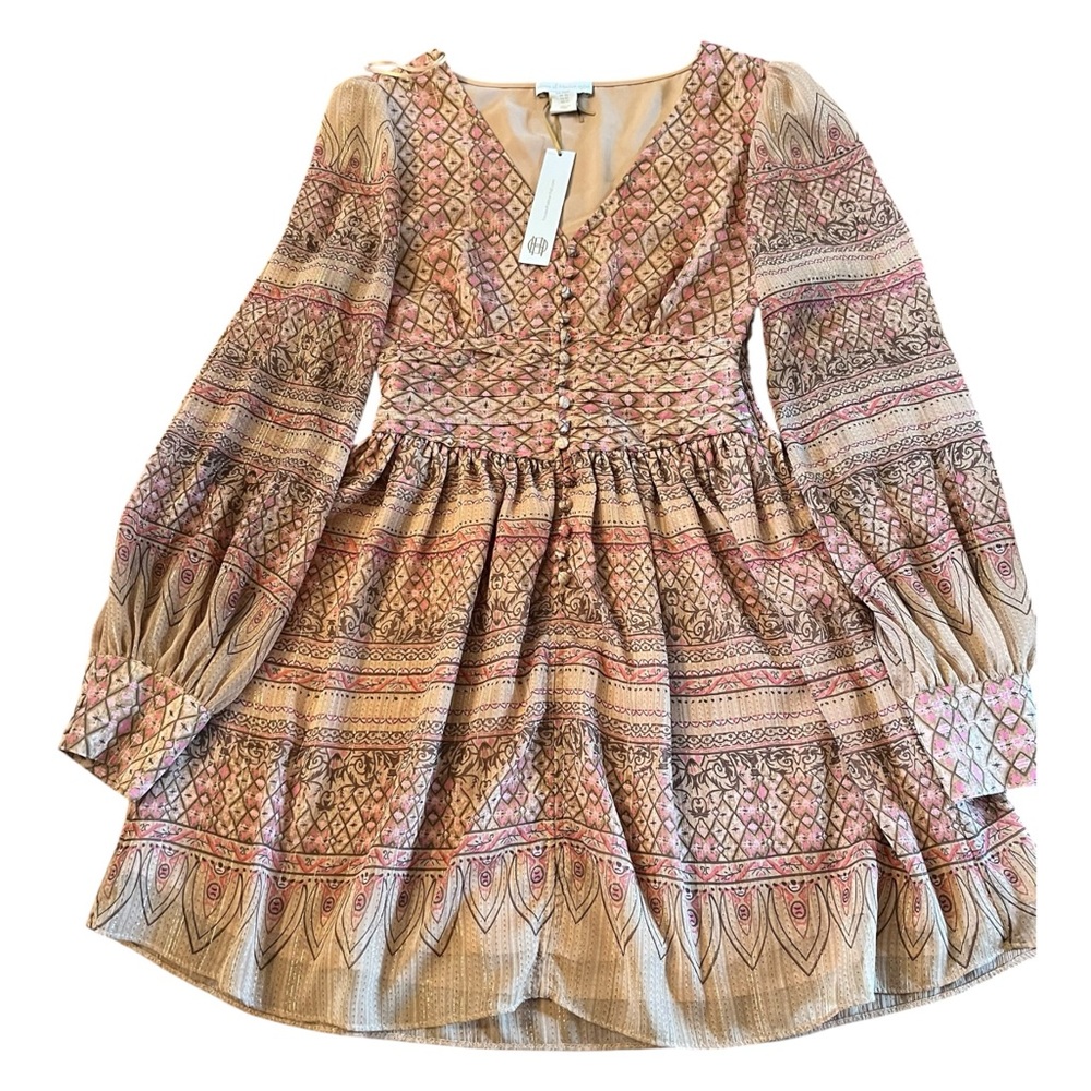 House of Harlow 1960 Multicolor Patterned Mini Dress